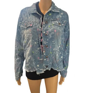 COPY - Women Paint Splattered Demin Jacket